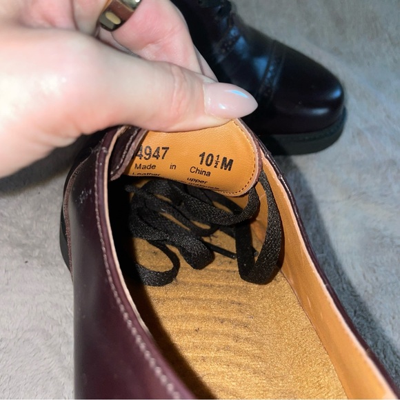 Rockport | Cap Toe Oxfords Brown/Wine Mens Dress Shoes - Picture 6 of 9